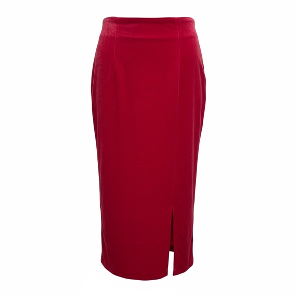 Rachel Zoe Dresses & Skirts - NWOT Rachel Zoe Hot Pink, Crushed Velvet, Under the Knee Skirt XS